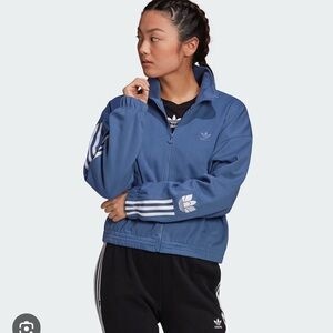 Adidas track jacket lt blue